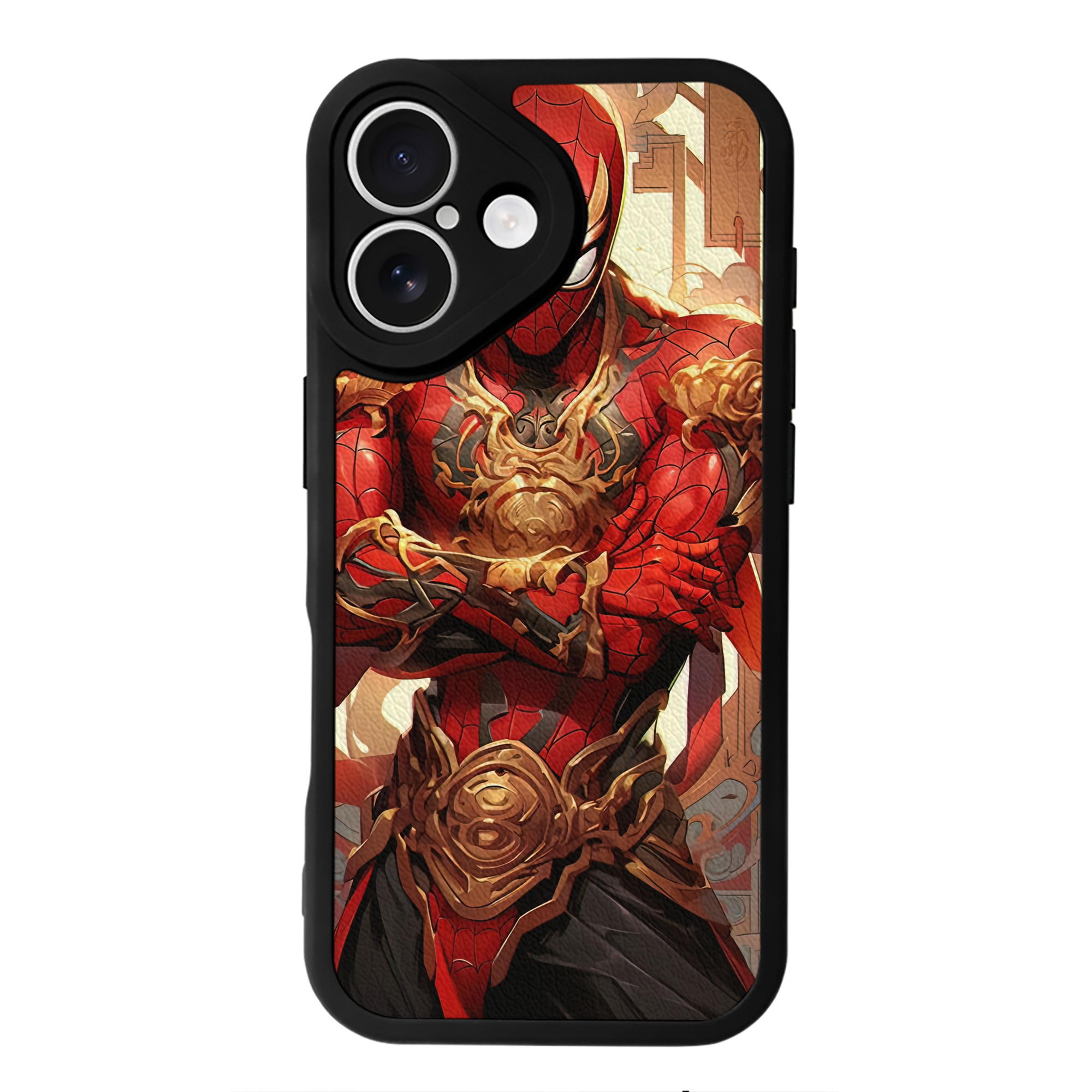 Spider Man スパイダーマン 【iPhone 16シリーズ対応】シリコンスマホケース（レザー調） 材質：シリコン